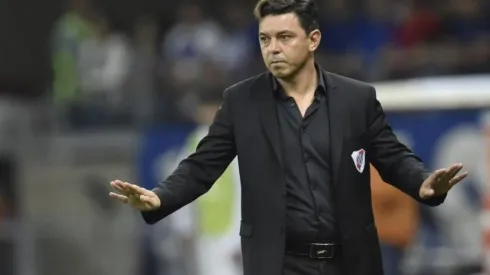 Marcelo Gallardo dirigiendo a River en la Copa Libertadores 2019