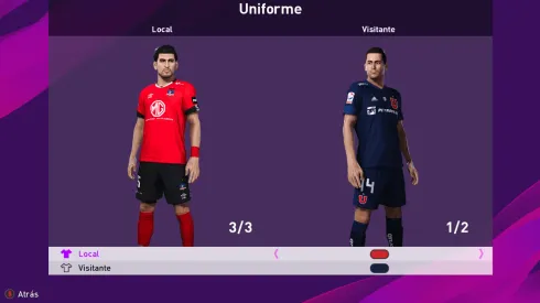 Colo Colo y la U con uniformes nuevos en eFootball PES 2020 tras el DLC 4.0