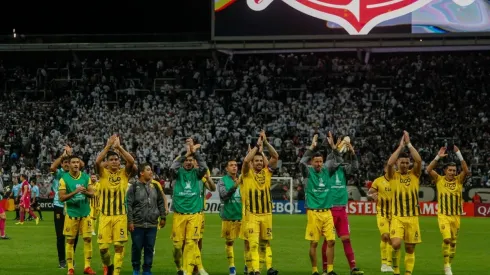 Guaraní luego de la clasificación en el Arena Corinthians