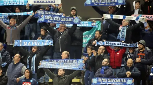 Hinchas del Napoli.