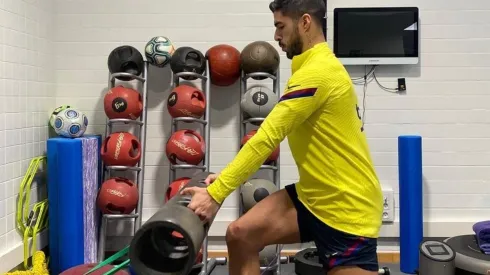 El delantero uruguayo se está recuperando rápidamente de su operación de menisco.