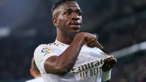 El brasileño Vinicius Jr celebra su gol ante el Barcelona