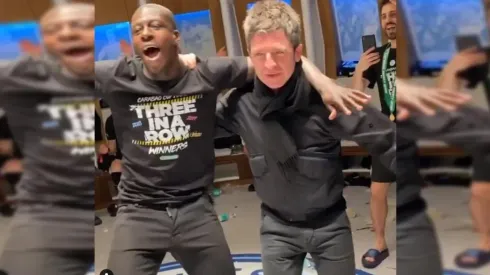 Gallagher y el City cantan a todo pulmón.