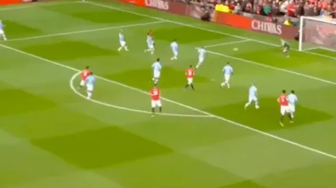 Ederson no pudo detener el tiro de Martial