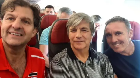 La foto yendo a buscar a Scolari que Harold asumió como un error.