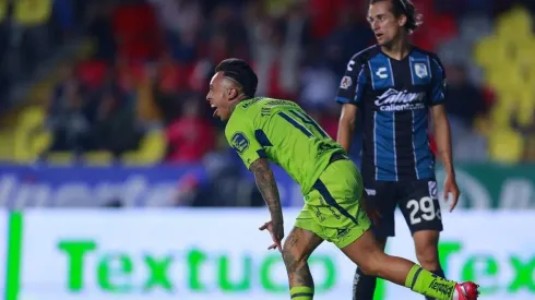 Rodríguez celebra su golazo ante Querétaro.