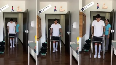 Nicolás Castillo dio los primeros pasos de su recuperación