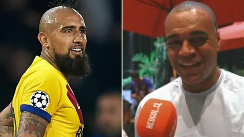 Denílson subió al columpio a Arturo Vidal.