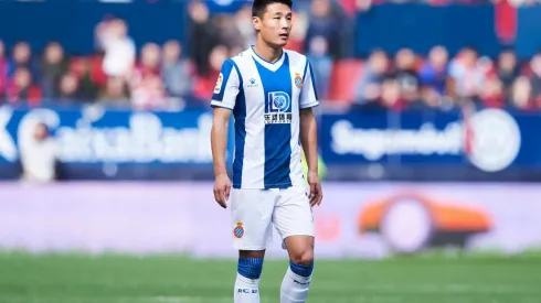Wu Lei con la camiseta del Espanyol