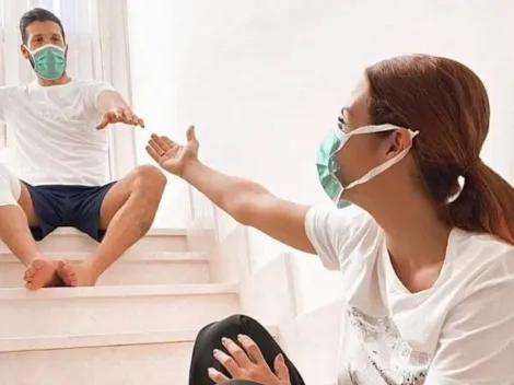 ¡Bien! Ezequiel Garay se reencuentra con su pareja post coronavirus