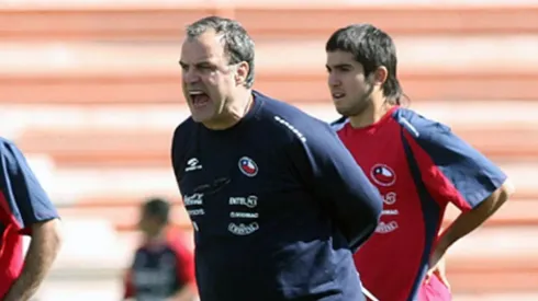 Morales y su querido profe Bielsa.