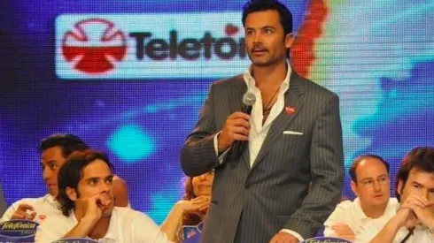 Felipe Camiroaga en uno de sus tantos pasos por la Teletón.