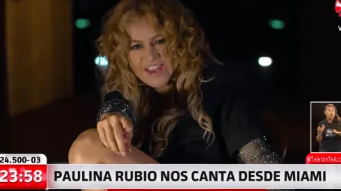 Paulina Rubio en su contacto en directo desde Miami.