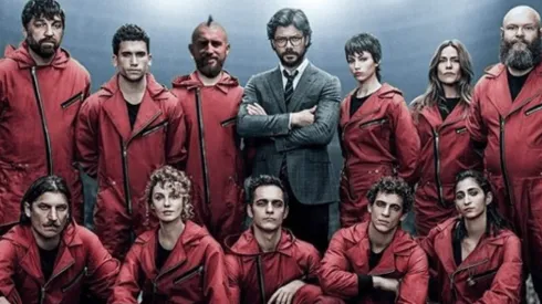 Vidal en un montaje con el elenco de la popular serie