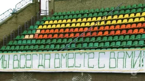Así lucen las graderías en Bielorrusia