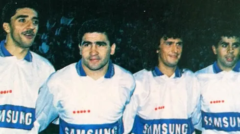 Alberto Acosta junto a Néstor Gorosito, Sergio y Jorge Vázquez.