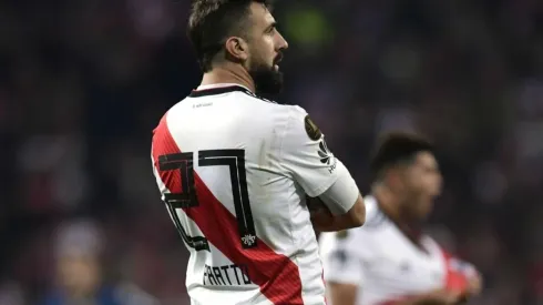 Lucas Pratto en la final de la Copa Libertadores 2018