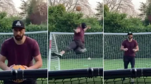 Claudio Bravo en faena en su casa. Qué recuerdos.