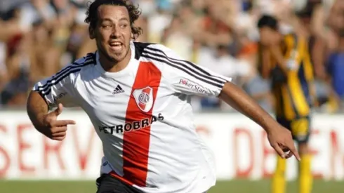 Cristián Fabbiani en la época que jugó en River Plate