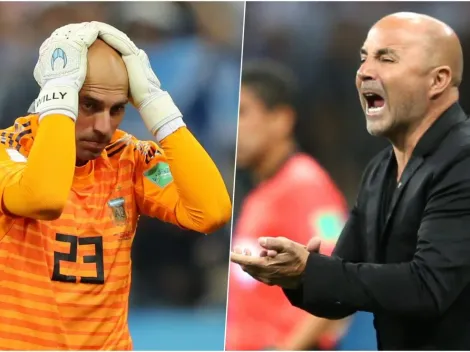 Willy Caballero molesto porque Jorge Sampaoli lo corta de Argentina