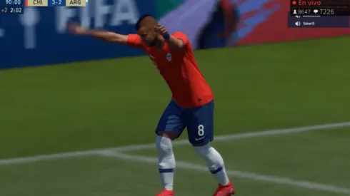 Paulo Díaz celebra el gol de la victoria