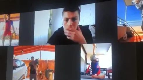 Nicolás Maturana, Felipe Campos y Brayan Véjar entrenaron vía online