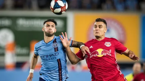 Valentín Castellanos, ex Universidad de Chile en un partido con el New York City