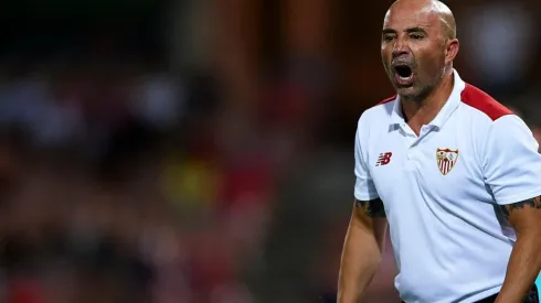 Jorge Sampaoli en la banca del Sevilla