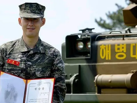 Son Heung-Min termina el servicio militar y recibe premio a la excelencia