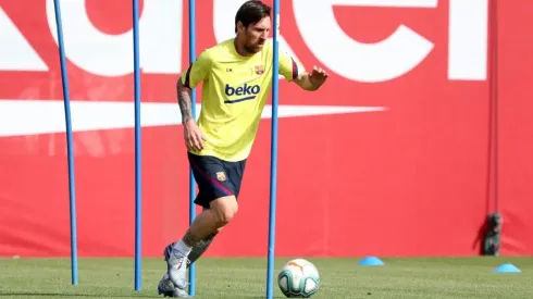 Lionel Messi fue la estrella en el reinicio de los entrenamientos en el Barcelona