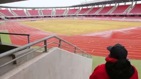 Así luce la cancha de La Serena.