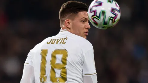 Jovic con el Madrid en Copa del Rey.