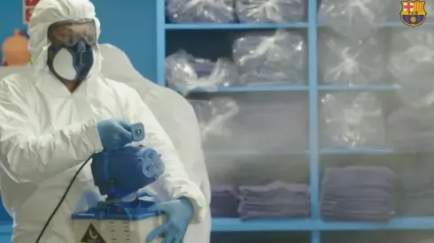 El vestuario del Barcelona.