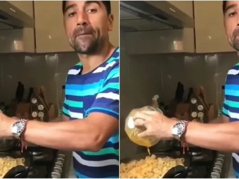 David Pizarro recuerda a Totti con una tremenda pasta alla carbonara