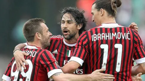 Yepes junto a Zlatan y Cassano