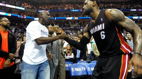 Jordan y LeBron en un partido viejo de Miami Heat