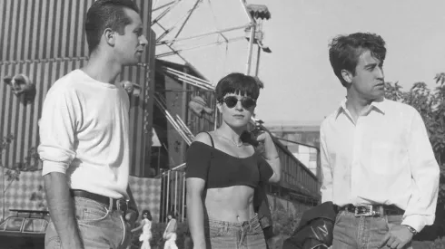 Miguel Tapia, Cecilia Aguayo y Jorge González, la formación en vivo de Los Prisioneros en la época de "Corazones".