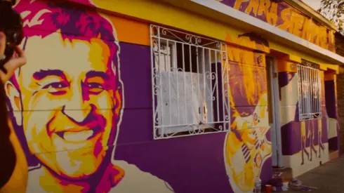 El mural en homenaje a Jorge González se creó hace un año.