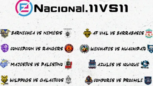 Fechas 12 y 13 del eNacional.11vs11
