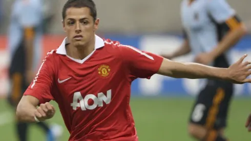 Chicharito Hernández en su primera temporada en el Manchester United
