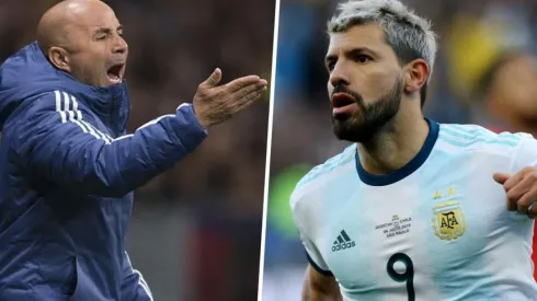 Agüero critica la forma de celebrar de Sampaoli, cuando era técnico de Argentina.
