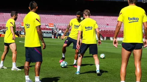 El plantel volvió a los trabajos en el Camp Nou