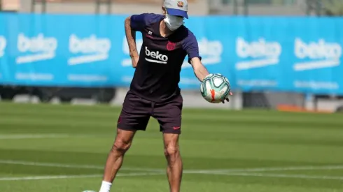 Quique Setién en Barcelona