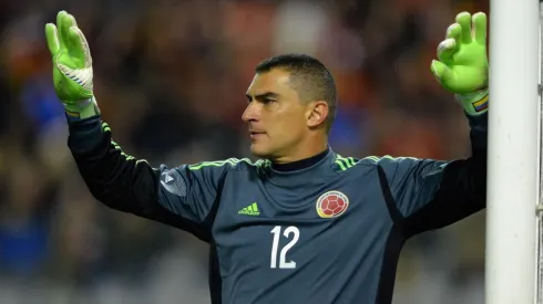 Faryd Mondragón ante Bélgica en amistoso jugado en 2013