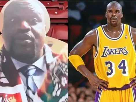 Shaquille O'Neal se transforma en hincha de cartón del fútbol inglés