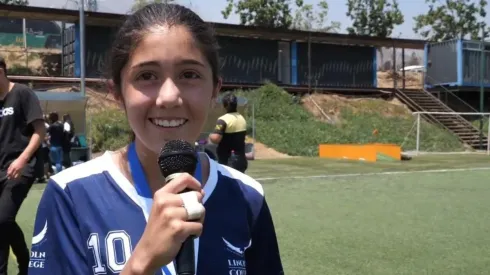 La joven Consuelo Cerda espera en el futuro dedicar su vida al fútbol femenino. Mientras, hace sus armas en el Lincoln de Pudahuel.