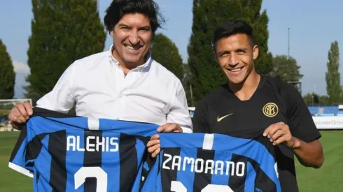 Alexis Sánchez e Iván Zamorano en el Inter