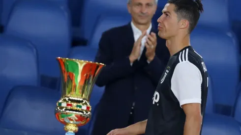 Cristiano Ronaldo hace una mueca frente a la Copa Italia que perdió ante el Nápoli