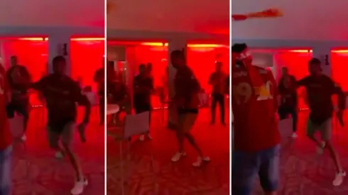 Jürgen Klopp se sacó toda la emoción bailando ante sus dirigidos en festejos del título del Liverpool