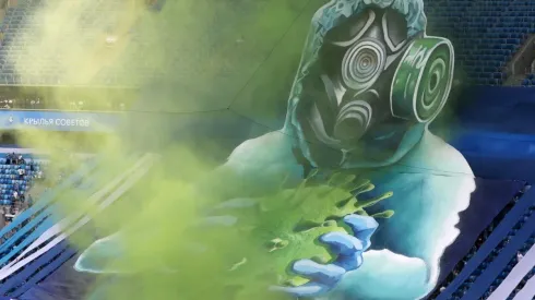 Tifo de la barra del Zenit